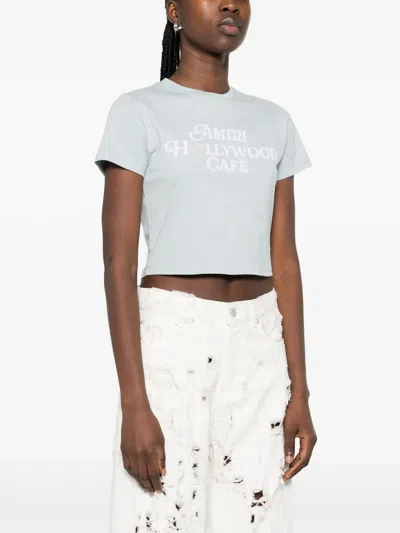 Amiri Hollywood Café T-shirt In Blue