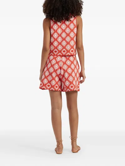 Chinti & Parker Patterned-jacquard Waistcoat In Orange