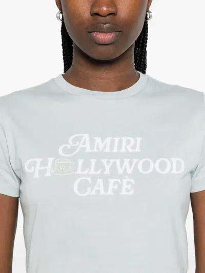 Amiri Hollywood Café T-shirt In Blue