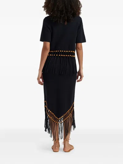 Chinti & Parker Laura Whitmore Beaded Top In Black