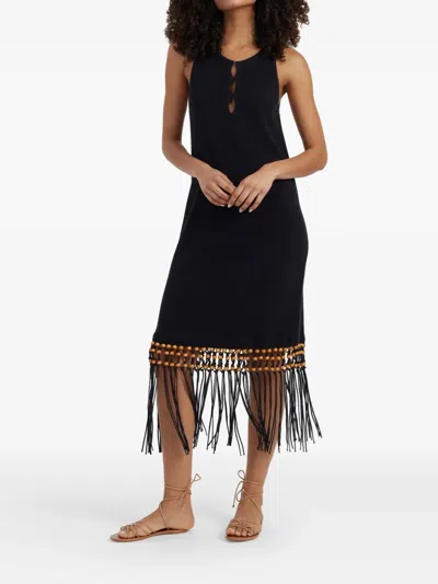 Chinti & Parker Laura Beaded Dress In Black