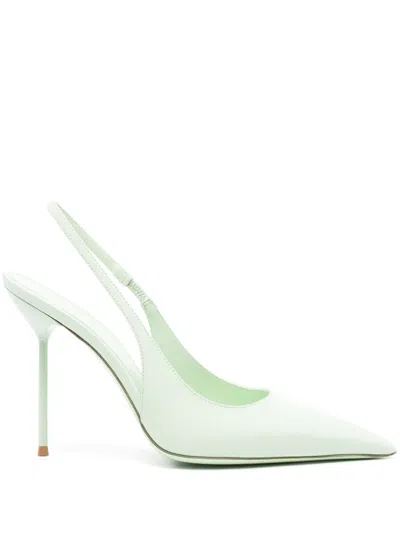 Paris Texas 105mm Lidia Slingback Pumps In Green