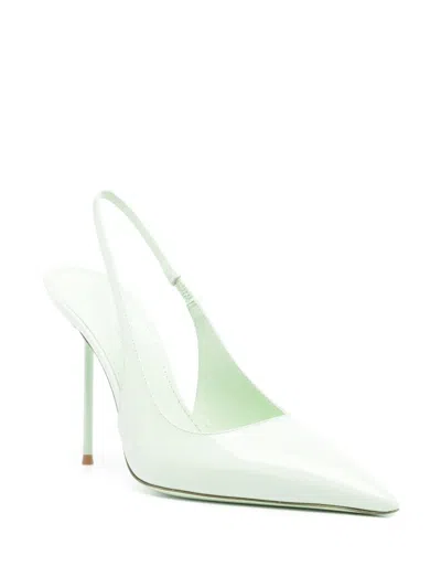 Paris Texas 105mm Lidia Slingback Pumps In Green