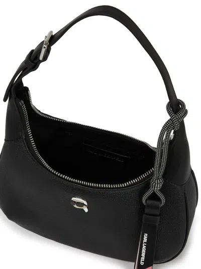 Karl Lagerfeld Ikon Pin Slouchy Shoulder Bag In Black