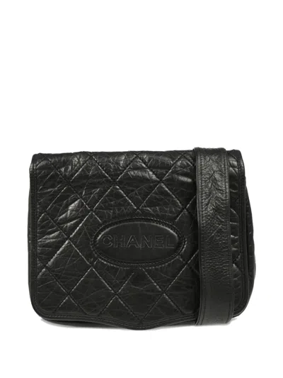 Pre-owned Chanel 2006 Diamond-quilted Shoulder Bag In Black