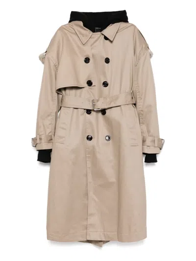 Meryll Rogge Cotton Trench Coat In Neutrals