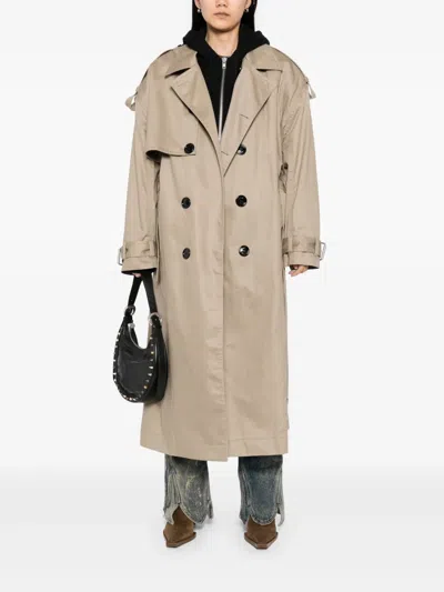 Meryll Rogge Cotton Trench Coat In Neutrals
