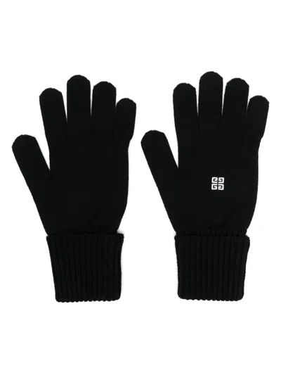 Givenchy 4g-embroidered Gloves In Black