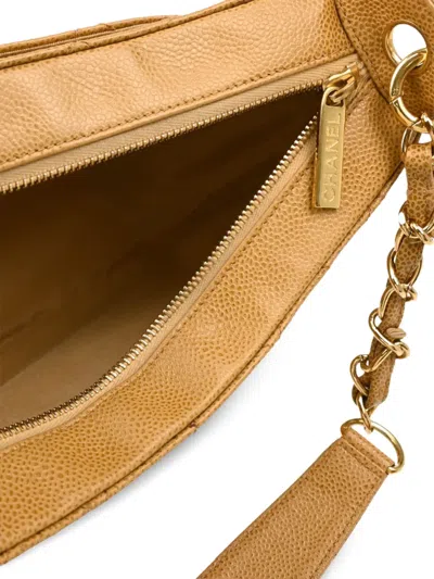 Pre-owned Chanel 2003 Cc Diamond-quilted Shoulder Bag In Neutrals