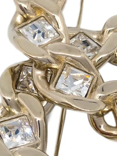 Pre-owned Chanel 2019 Cc-logo Brooch In Gold