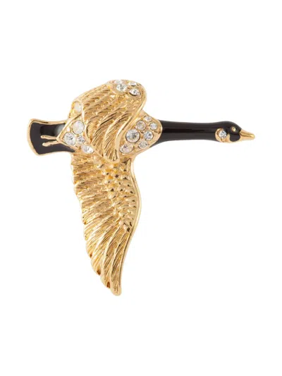 Pre-owned Susan Caplan Vintage 1980s Attwood & Sawyer Brooch In Gold