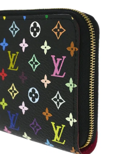 Pre-owned Louis Vuitton 2012 Monogram Multicolour Wallet In Black