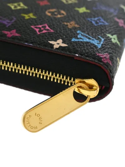 Pre-owned Louis Vuitton 2012 Monogram Multicolour Wallet In Black