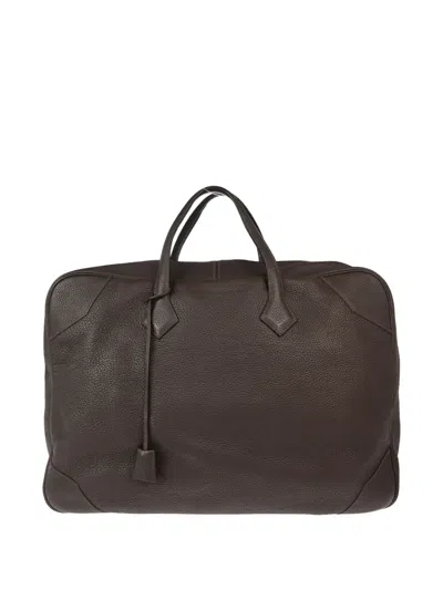 Pre-owned Hermes 2014 Victoria 50 Handbag In Brown