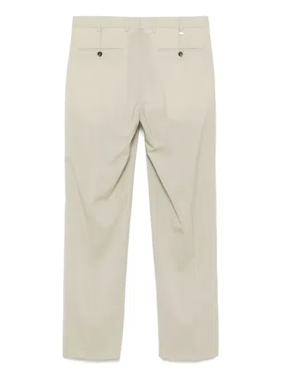 Pt Torino Pressed-crease Trousers In Neutrals