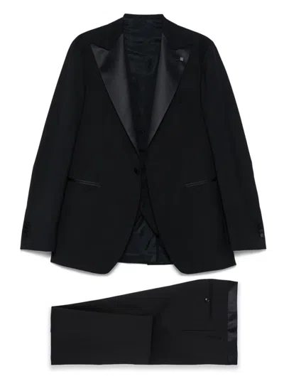 Shop Tagliatore Virgin-wool Suit In Blue