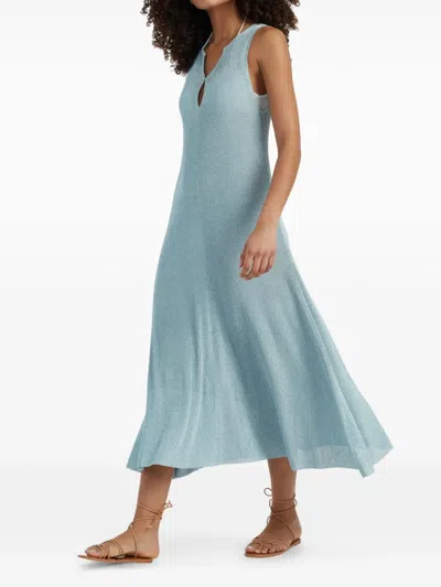 Chinti & Parker Laura Shimmer Dress In Blue