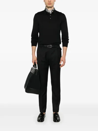 Tagliatore Pleat-detailed Trousers In Black