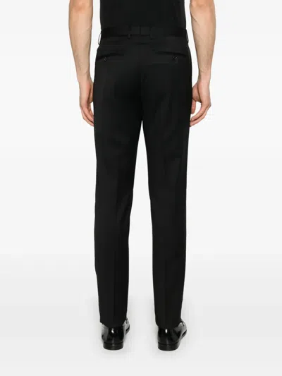 Tagliatore Pleat-detailed Trousers In Black