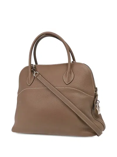 Pre-owned Hermes 2006 Bolide 31 Two-way Tote Bag In Brown