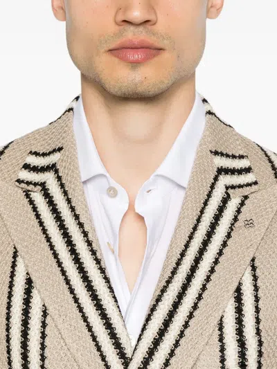 Tagliatore Double-breasted Blazer In Neutrals