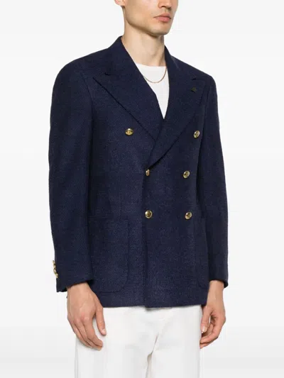 Gabriele Pasini Textured Blazer In Blue