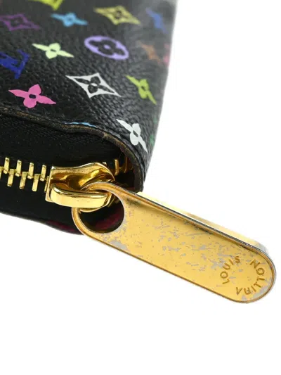 Pre-owned Louis Vuitton X Takashi Murakami 2013 Monogram Multicolour-canvas Wallet In Black