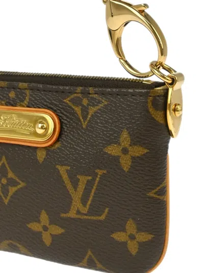 Pre-owned Louis Vuitton 2008 Monogram Pochette Milla Pm Clutch Bag In Brown