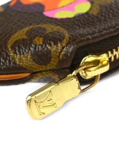 Pre-owned Louis Vuitton X Takashi Murakami 2004 Monogram Panda Coin Wallet In Brown