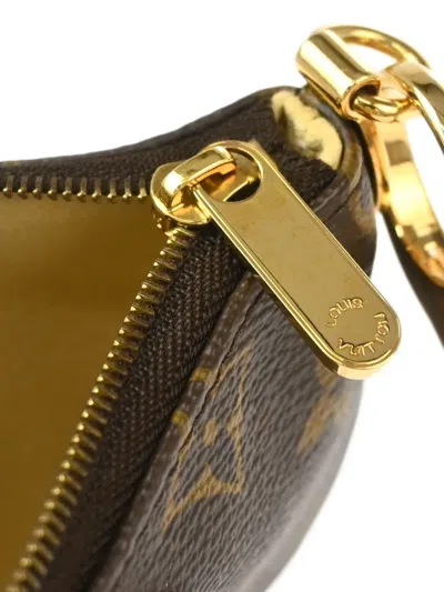 Pre-owned Louis Vuitton 2008 Monogram Pochette Milla Pm Clutch Bag In Brown