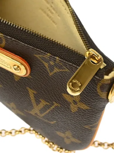 Pre-owned Louis Vuitton 2008 Monogram Pochette Milla Pm Clutch Bag In Brown