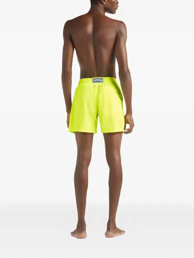 Vilebrequin Mens Lime Moorea Graphic-print Swim Shorts In Yellow