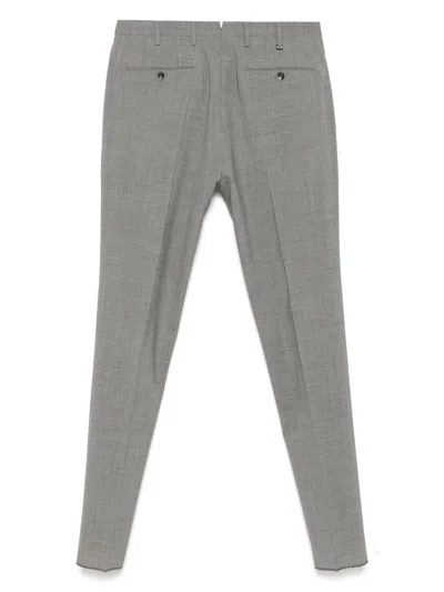 Pt Torino Pressed-crease Trousers In Grey