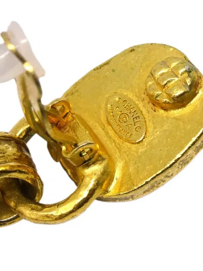 Pre-owned Chanel 1994 Bell-charm Earrings In Gold