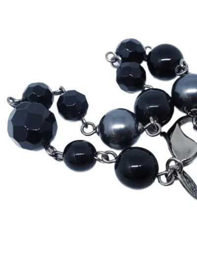 Pre-owned Chanel 2013 Faux-pearl Bracelet In Black
