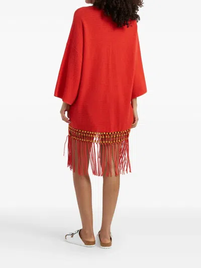 Chinti & Parker Terracotta Laura Whitmore Beaded Kaftan In Orange