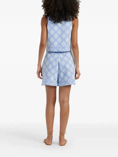 Chinti & Parker Patterned-jacquard Waistcoat In Blue