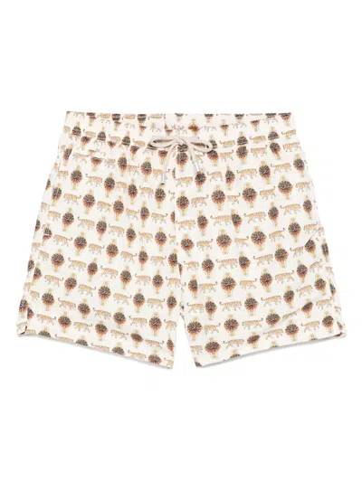 Shop Mc2 Saint Barth Lighting Micro Fantasy Swim Shorts In Neutrals