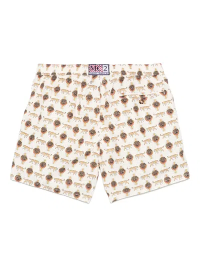 Mc2 Saint Barth Lighting Micro Fantasy Swim Shorts In Neutrals