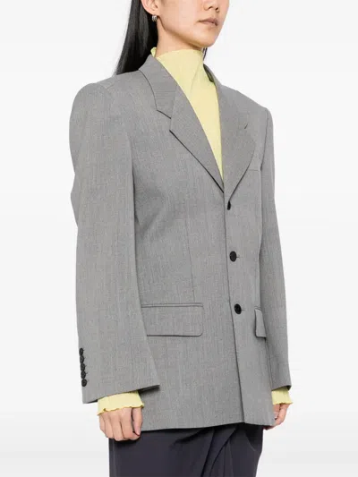 Alainpaul Single-breasted Blazer In Grey