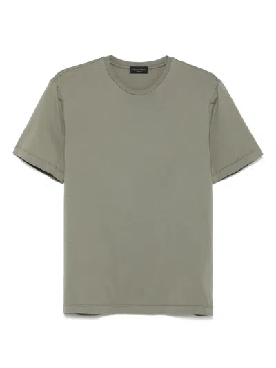 Roberto Collina Round Neck Short Sleeve T-shirt In Green