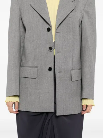 Alainpaul Single-breasted Blazer In Grey