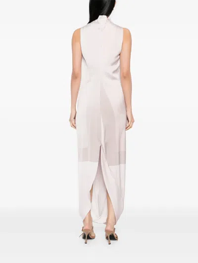 Jean Paul Gaultier Graphic-print Sleeveless Maxi Dress In White