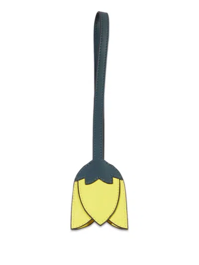 Lancel Tulip Keyring In Green