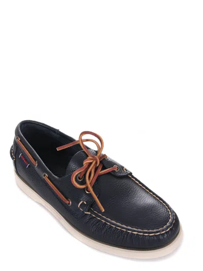 Sebago Moccasins In Hammered Leather