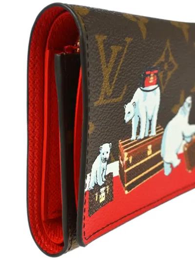 Pre-owned Louis Vuitton 2017 Monogram Polar Bear Wallet In Brown