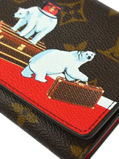 Pre-owned Louis Vuitton 2017 Monogram Polar Bear Wallet In Brown