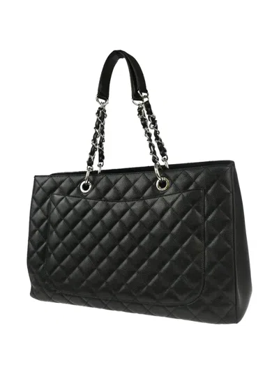 Pre-owned Chanel 2012 Xl Grand Shopping Tote Bag In Black