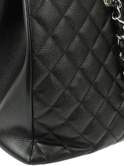 Pre-owned Chanel 2012 Xl Grand Shopping Tote Bag In Black