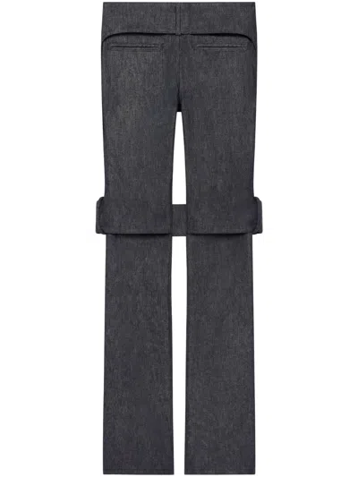 Courrèges Cut-out Detailing Trousers In Grey